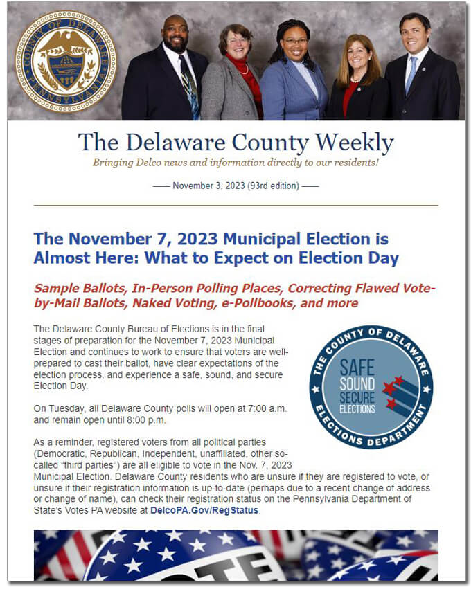 November 3 2023 newsletter