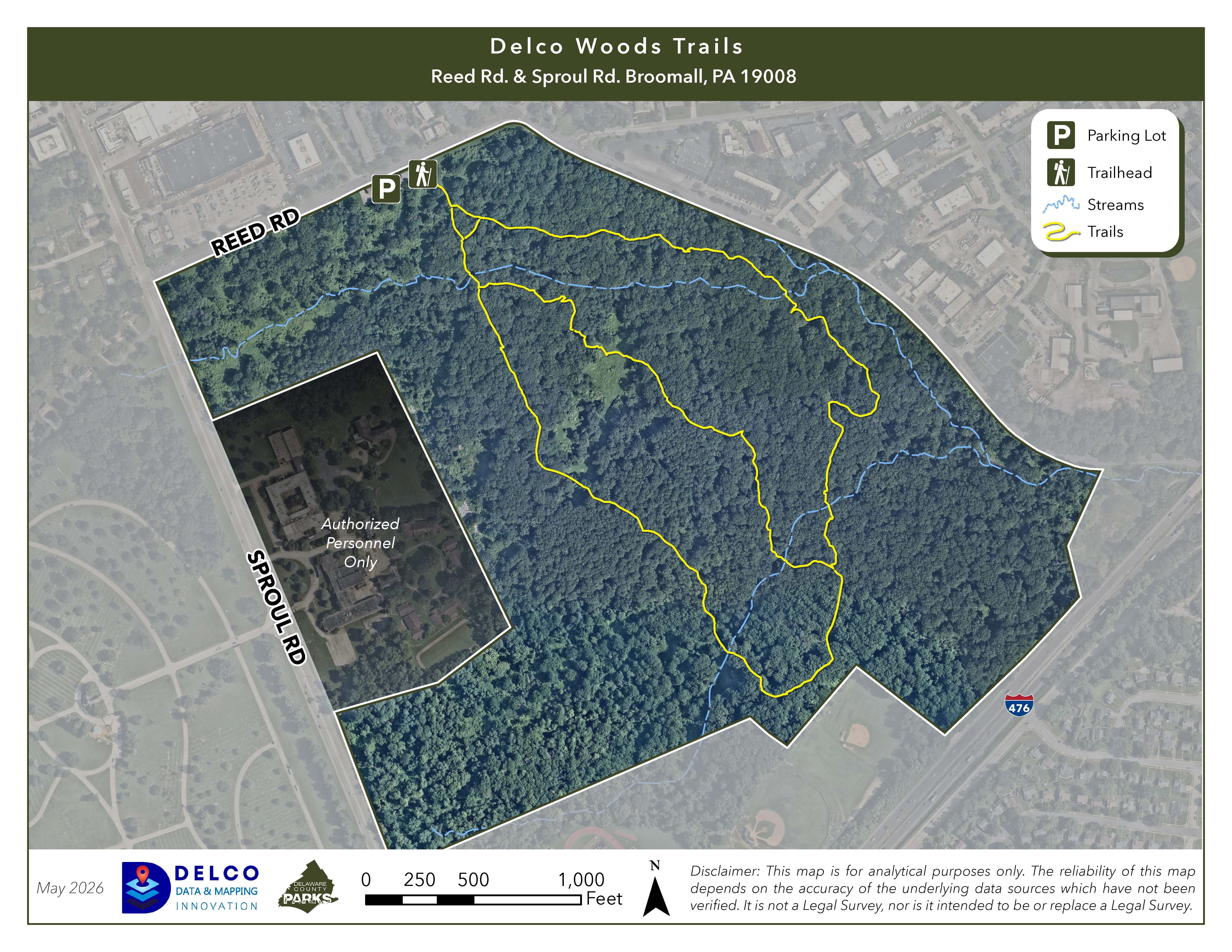 Delco Woods map